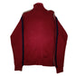 Mens Burgundy Izod Lacoste Vintage Full Zip Jumper