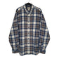 Mens Blue L.L.Bean Scotch Plaid Flannel Long Sleeve Shirt