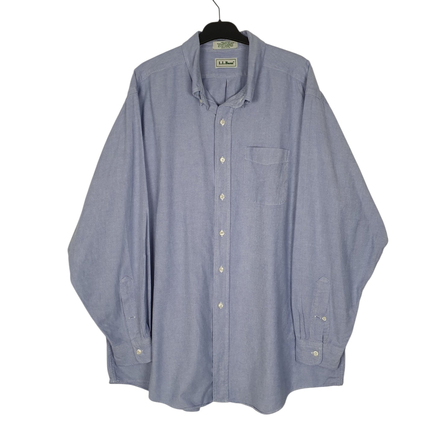 Mens Blue L.L.Bean Vintage 90s Long Sleeve Shirt