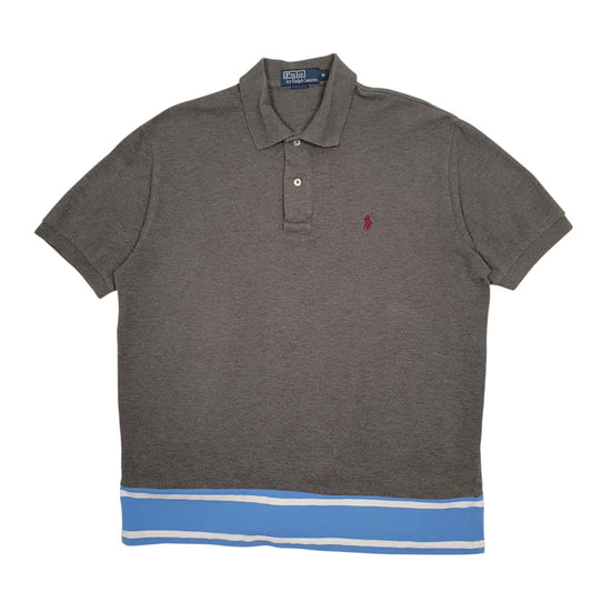 Mens Grey Polo Ralph Lauren Reworked Short Sleeve Polo Shirt