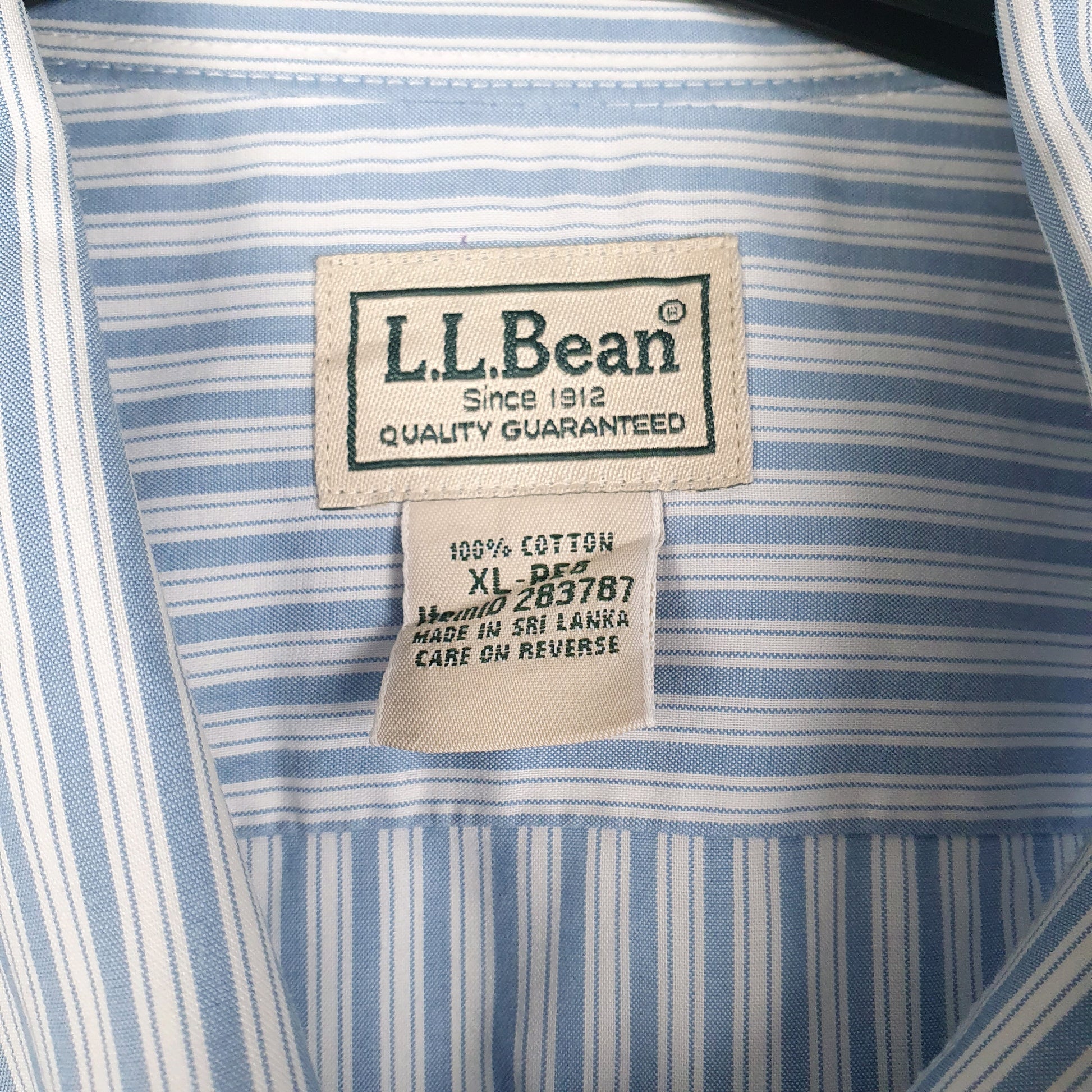 Mens Blue L.L.Bean   Shirt