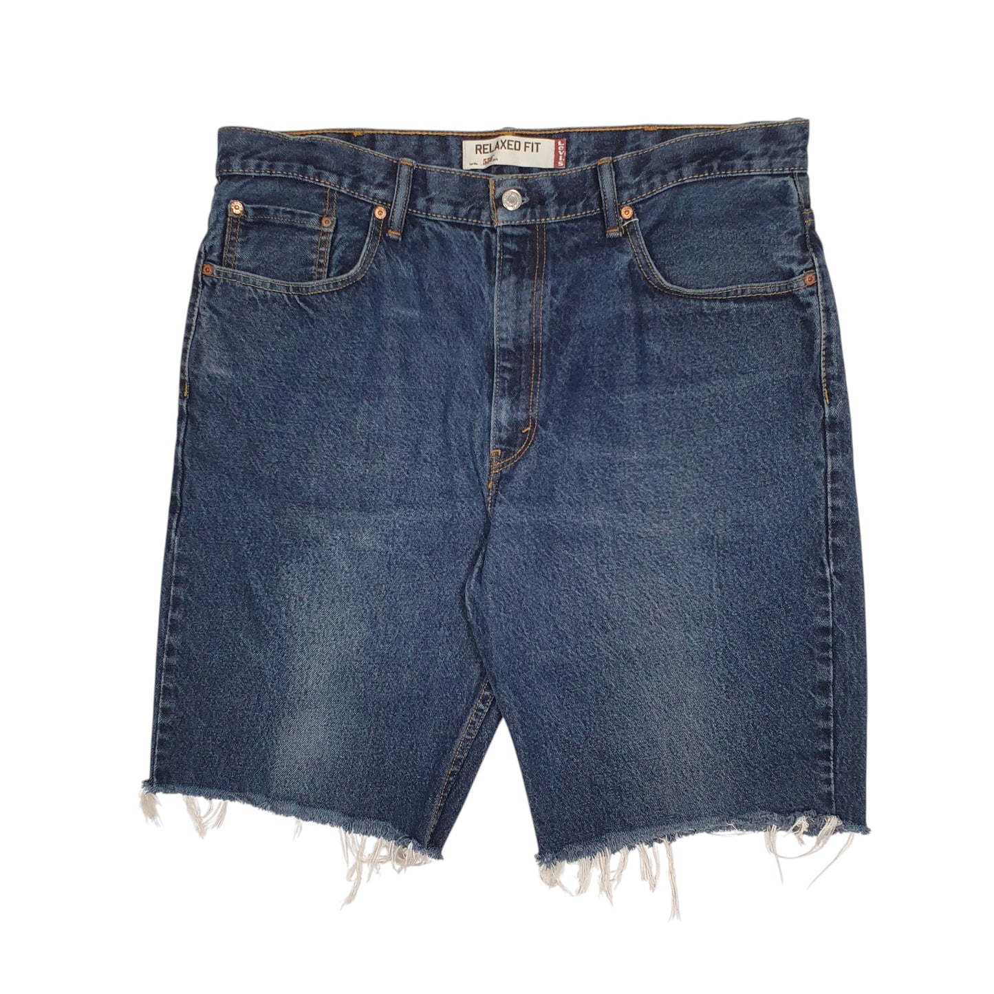 Mens Blue Levis 550 Cut Off Denim Shorts