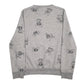 Mens Grey Disney Stitch Crewneck Jumper