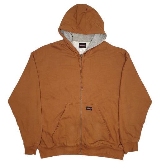 Mens Brown Dickies  Full Zip Jumper