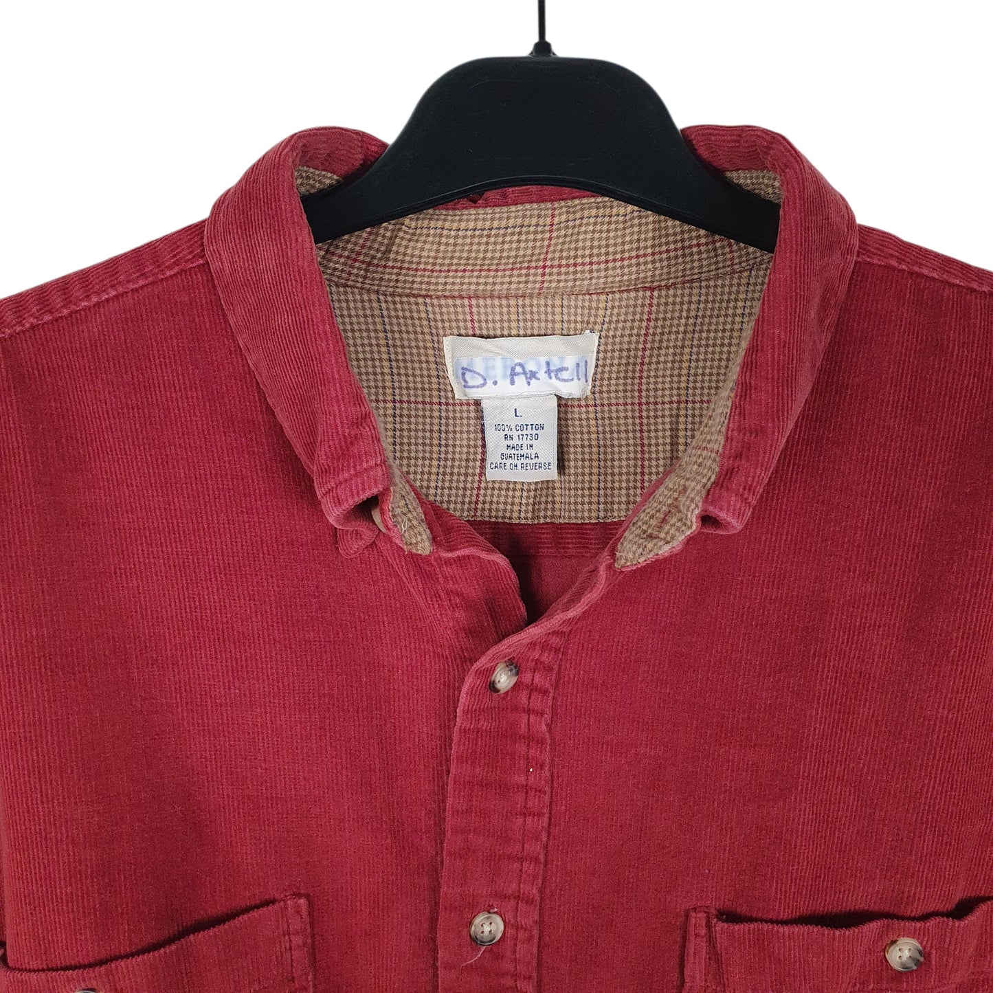 Mens Red Merona Corduroy  Shirt