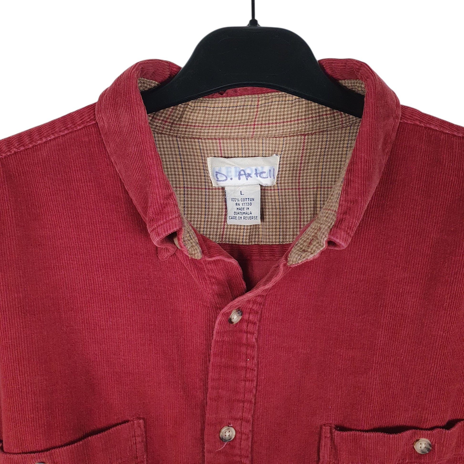 Mens Red Merona Corduroy  Shirt
