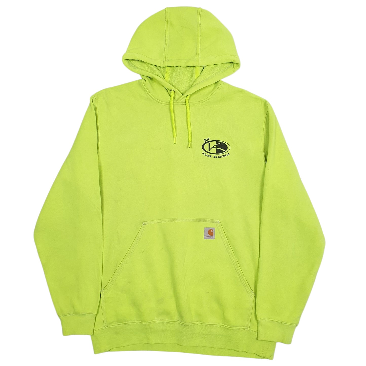 Mens Green Carhartt Hi-Vis Hoodie Jumper