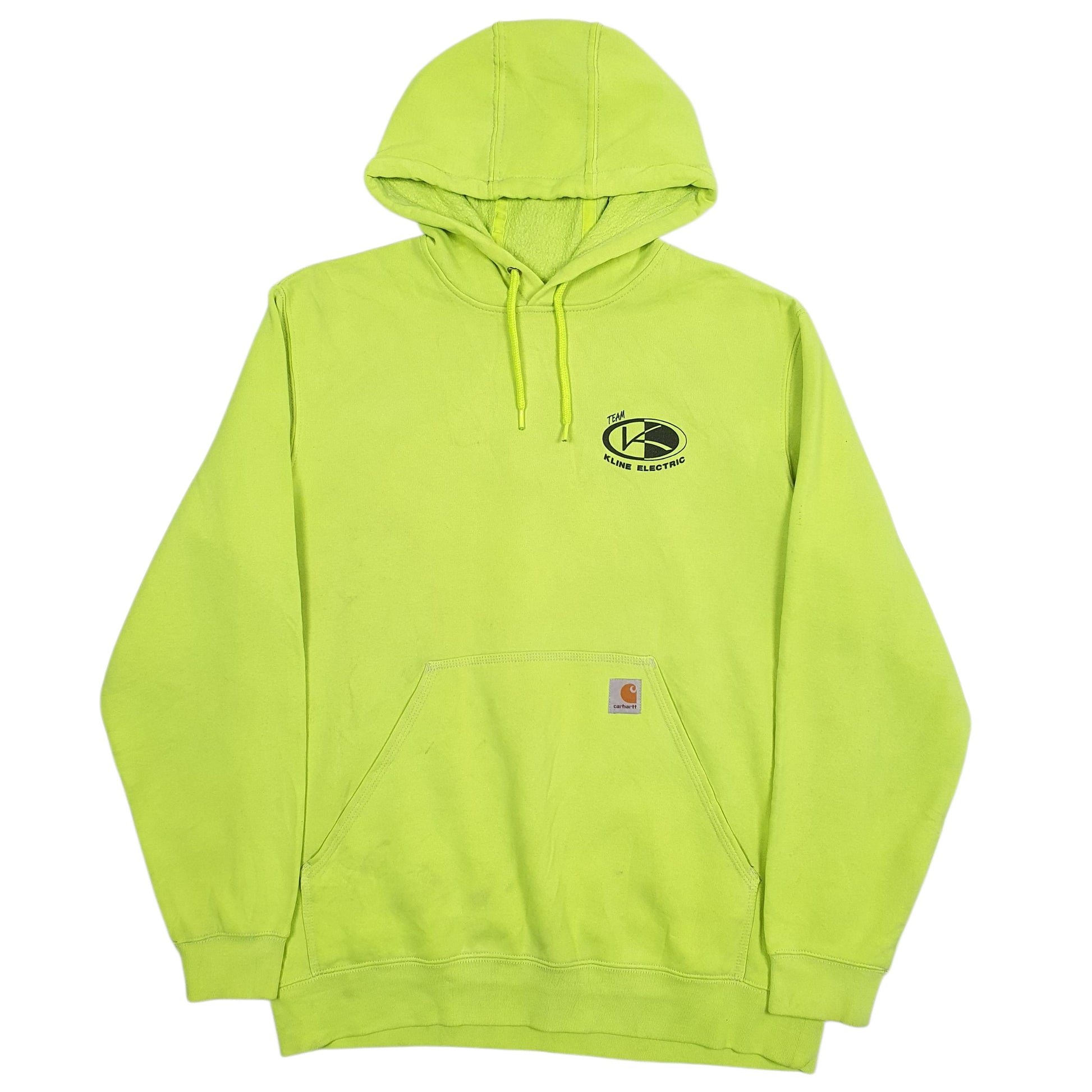 Mens Green Carhartt Hi-Vis Hoodie Jumper