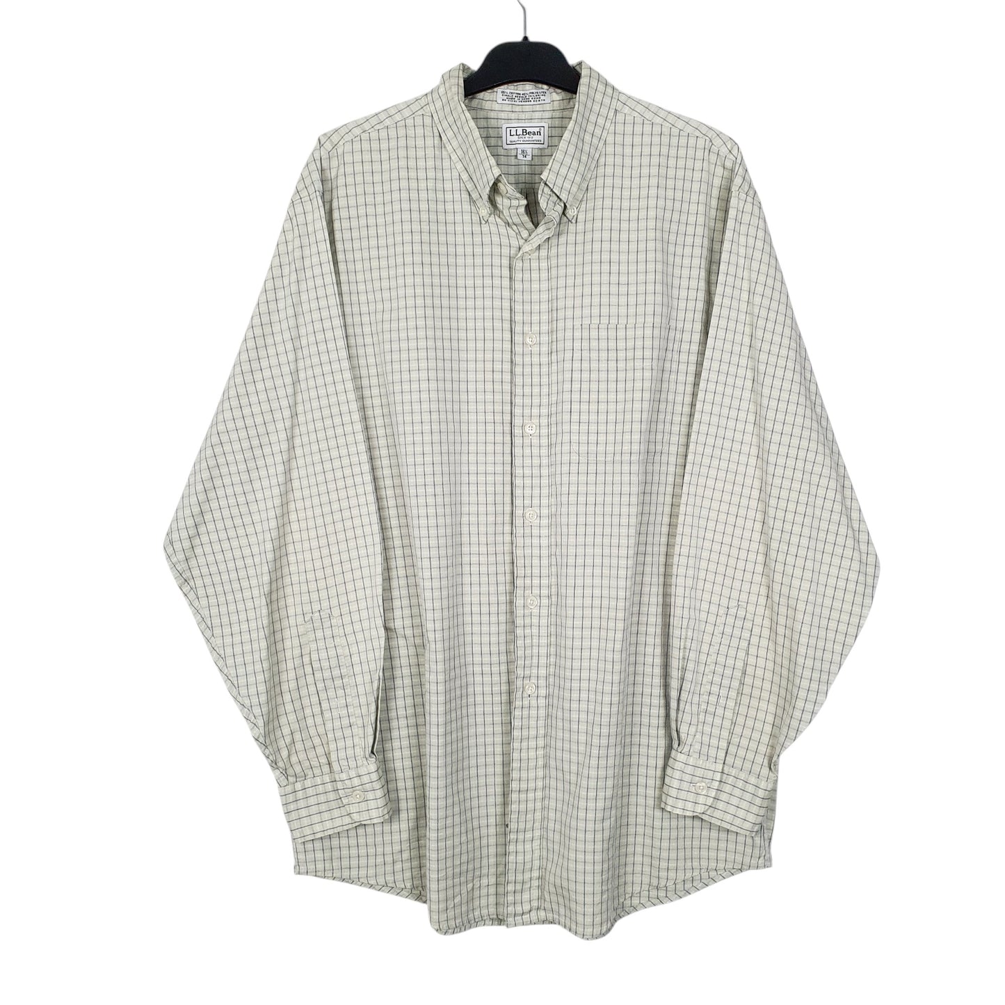 Mens Green L.L.Bean Vintage 90s Long Sleeve Shirt