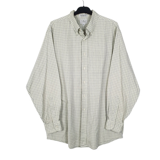 Mens Green L.L.Bean Vintage 90s Long Sleeve Shirt