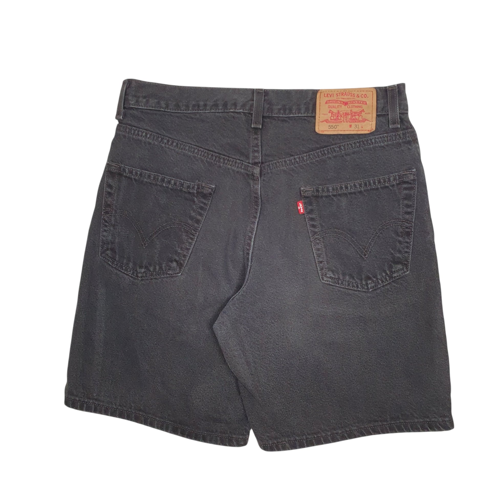 Mens Black Levis 550 Vintage 00s  Shorts