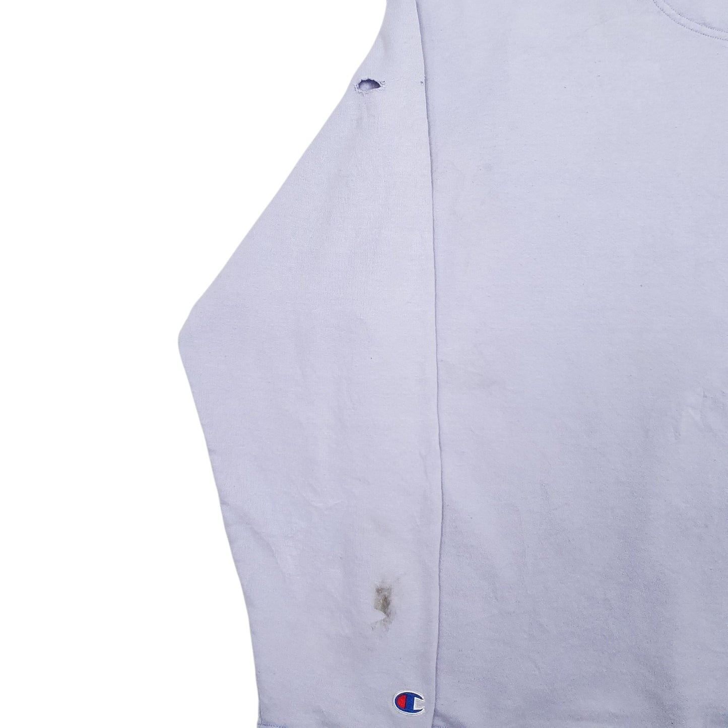 Mens Purple Champion Spellout Crewneck Jumper