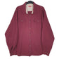 Mens Burgundy Wrangler  Long Sleeve Shirt