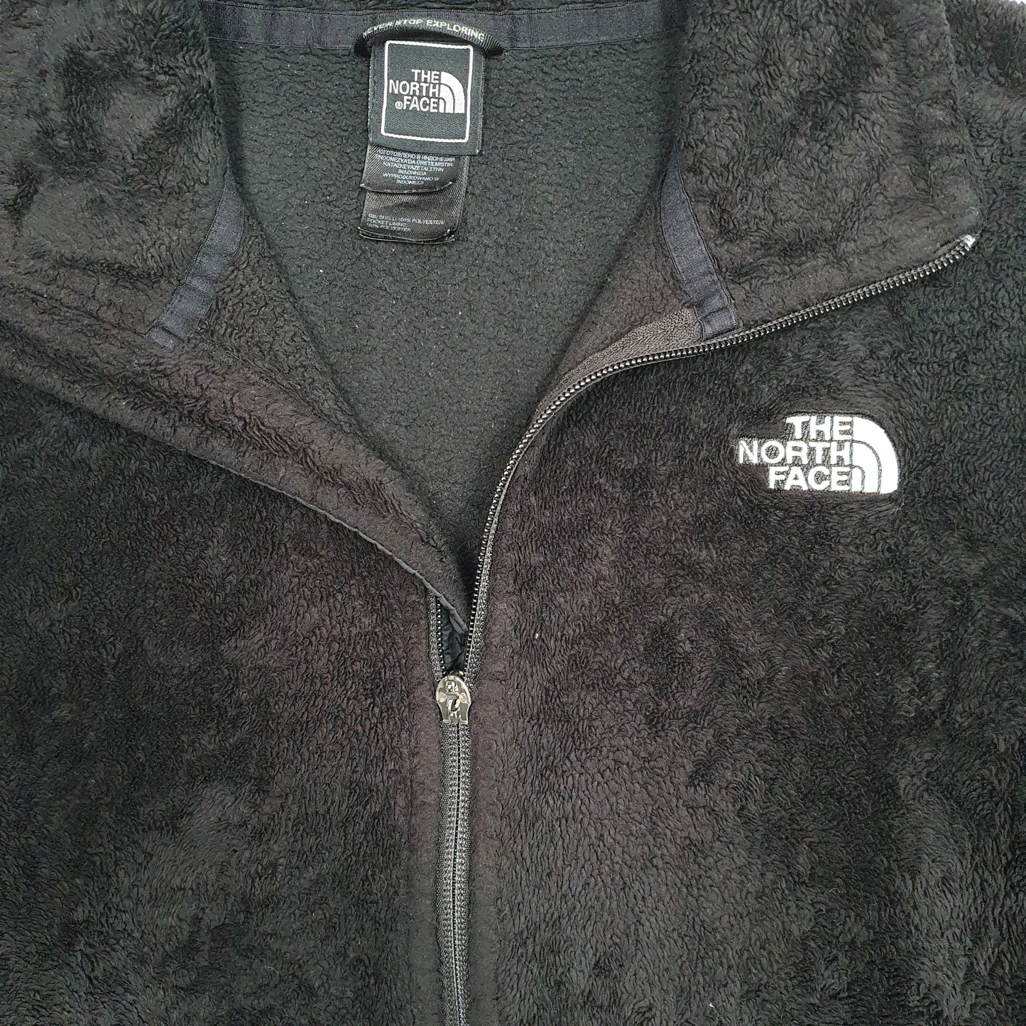 Womens Black The North Face Fluffy Full Zip Jumper