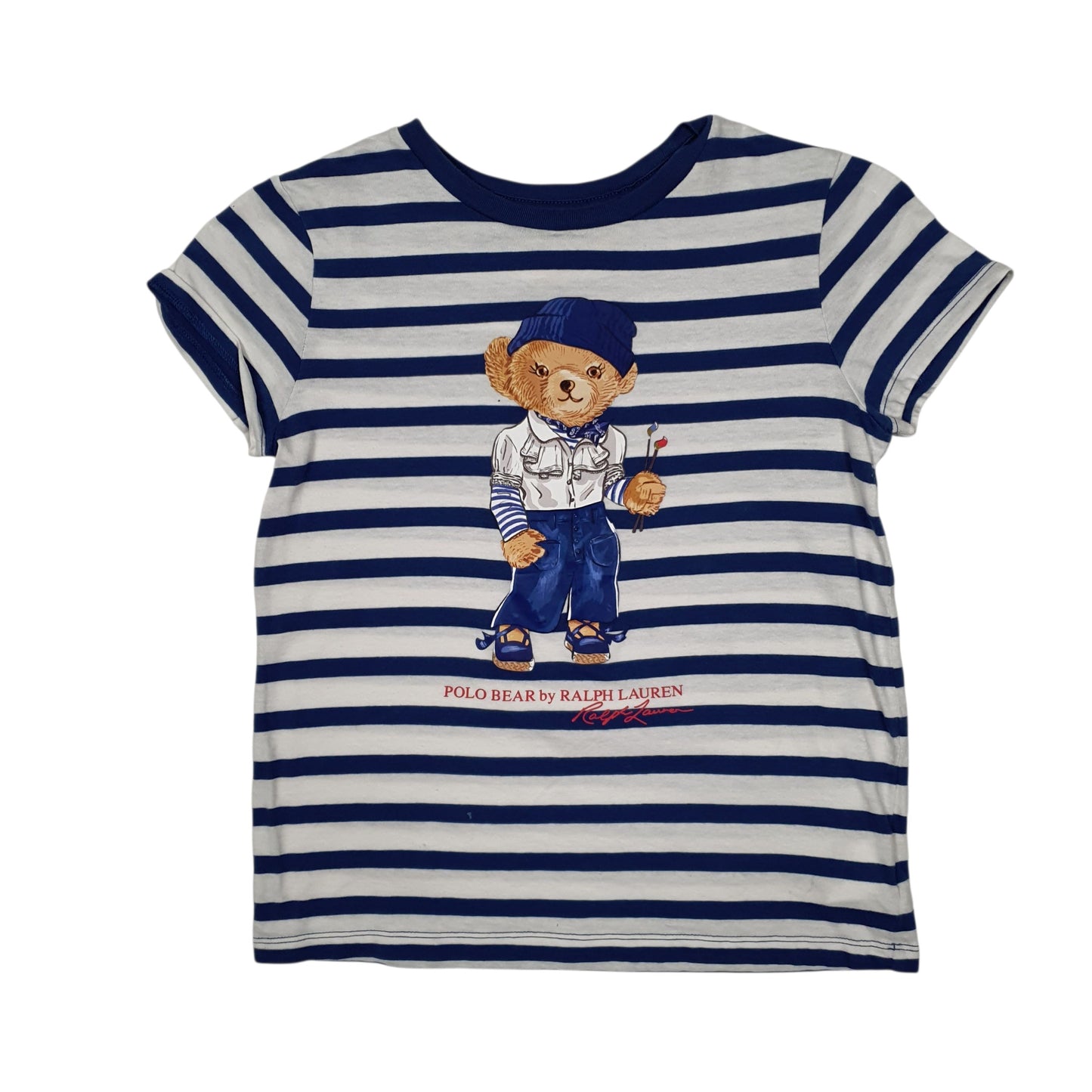 Womens Blue Polo Ralph Lauren Polo Bear Short Sleeve T Shirt