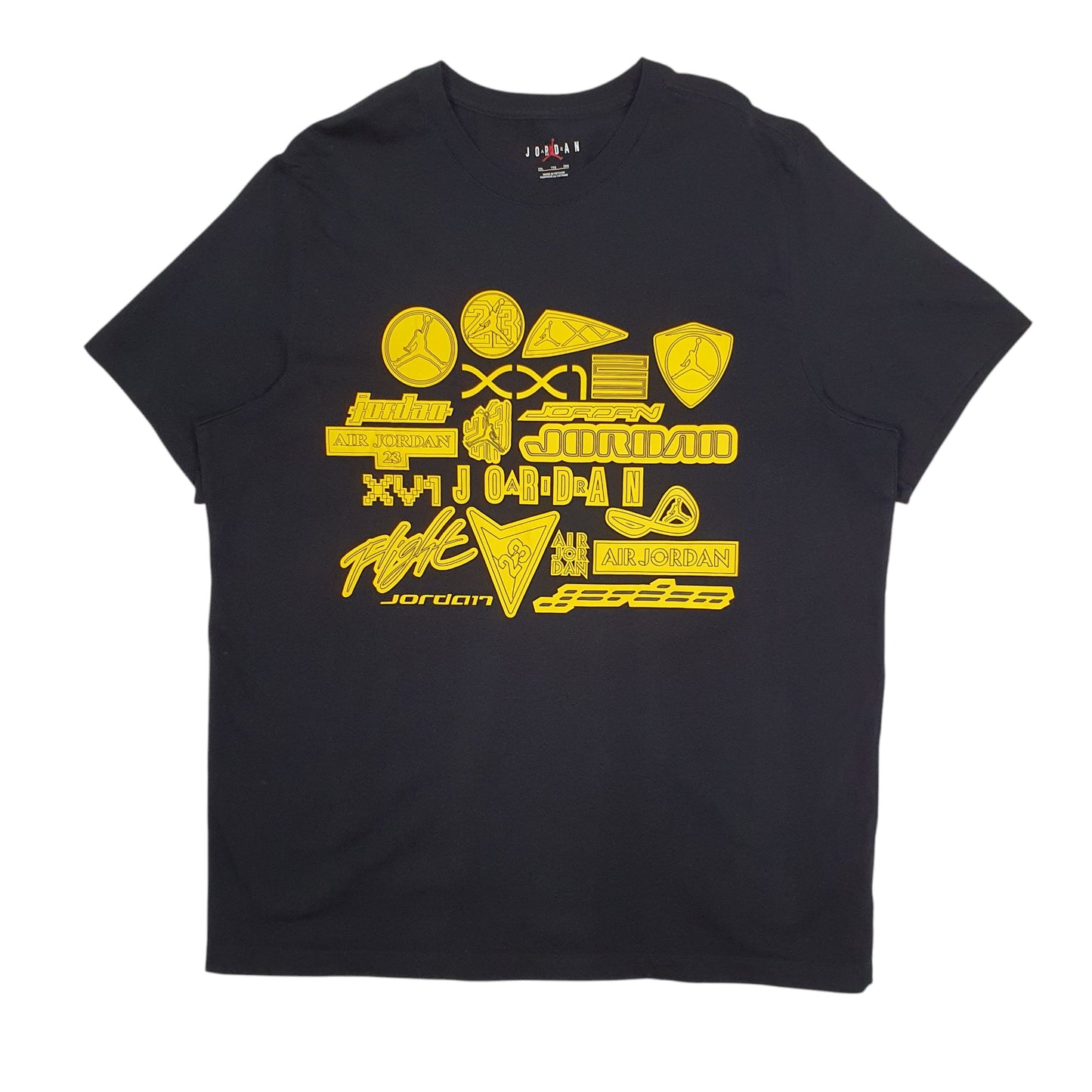 Mens Black Air Jordan Basketball Short Sleeve T Shirt