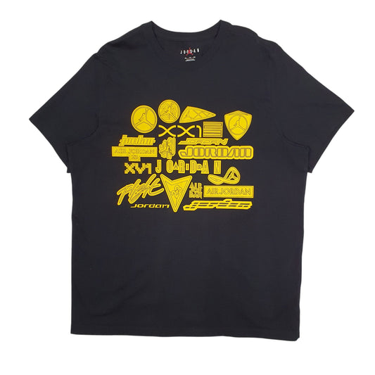 Mens Black Air Jordan Basketball Short Sleeve T Shirt