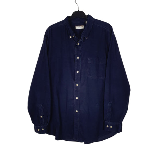 Mens Navy Covington Corduroy Long Sleeve Shirt
