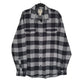 Mens Grey L.L.Bean Heavy Plaid Flannel Long Sleeve Shirt