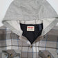 Mens Grey Wrangler Shacket Chore Hoodie  Coat