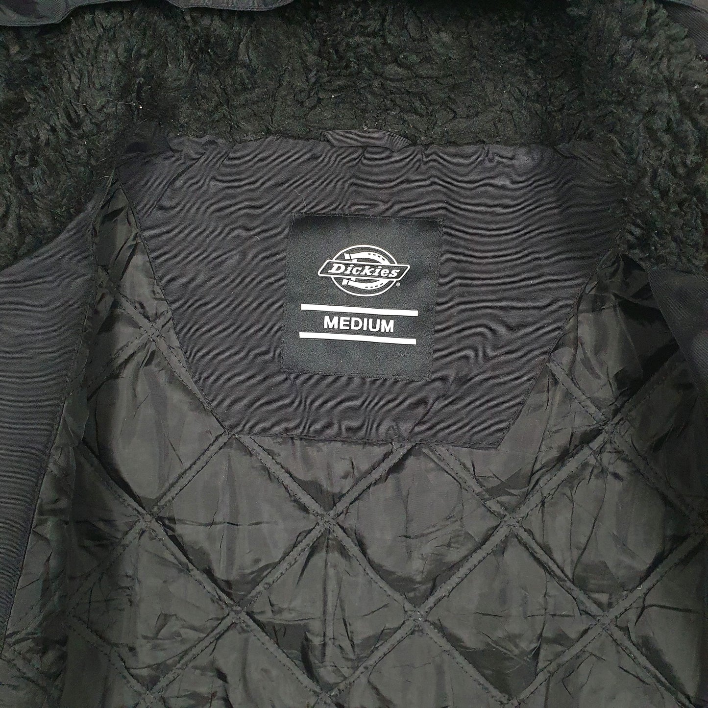 Mens Black Dickies  Full Zip Coat