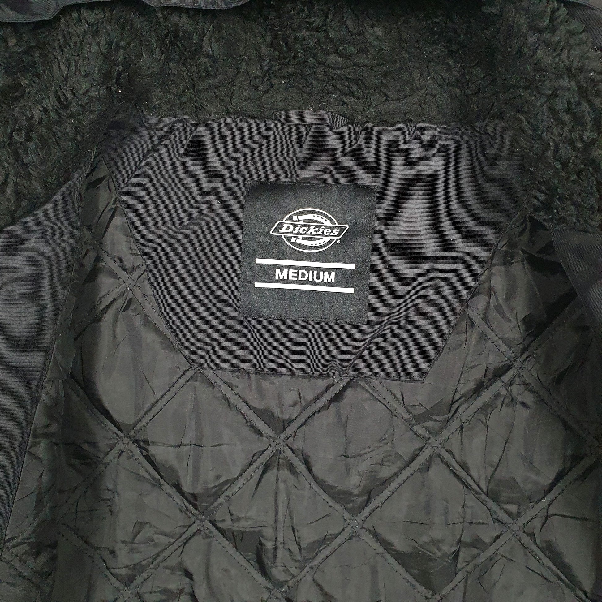 Mens Black Dickies  Full Zip Coat