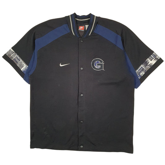 Mens Black Nike Vintage 00s Georgetown Hoyas Jersey Short Sleeve T Shirt