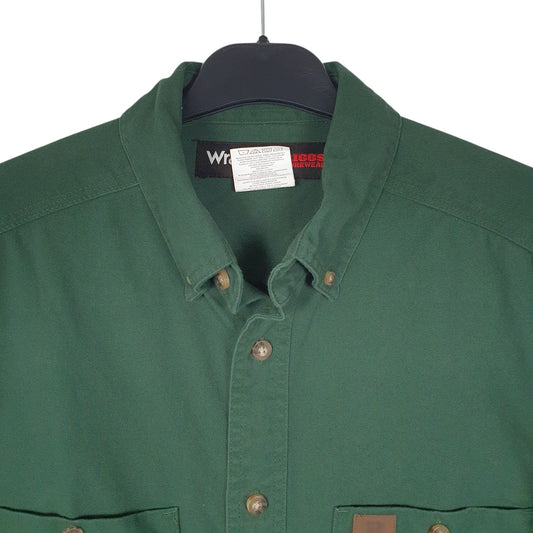Mens Green Wrangler Riggs Workwear  Shirt