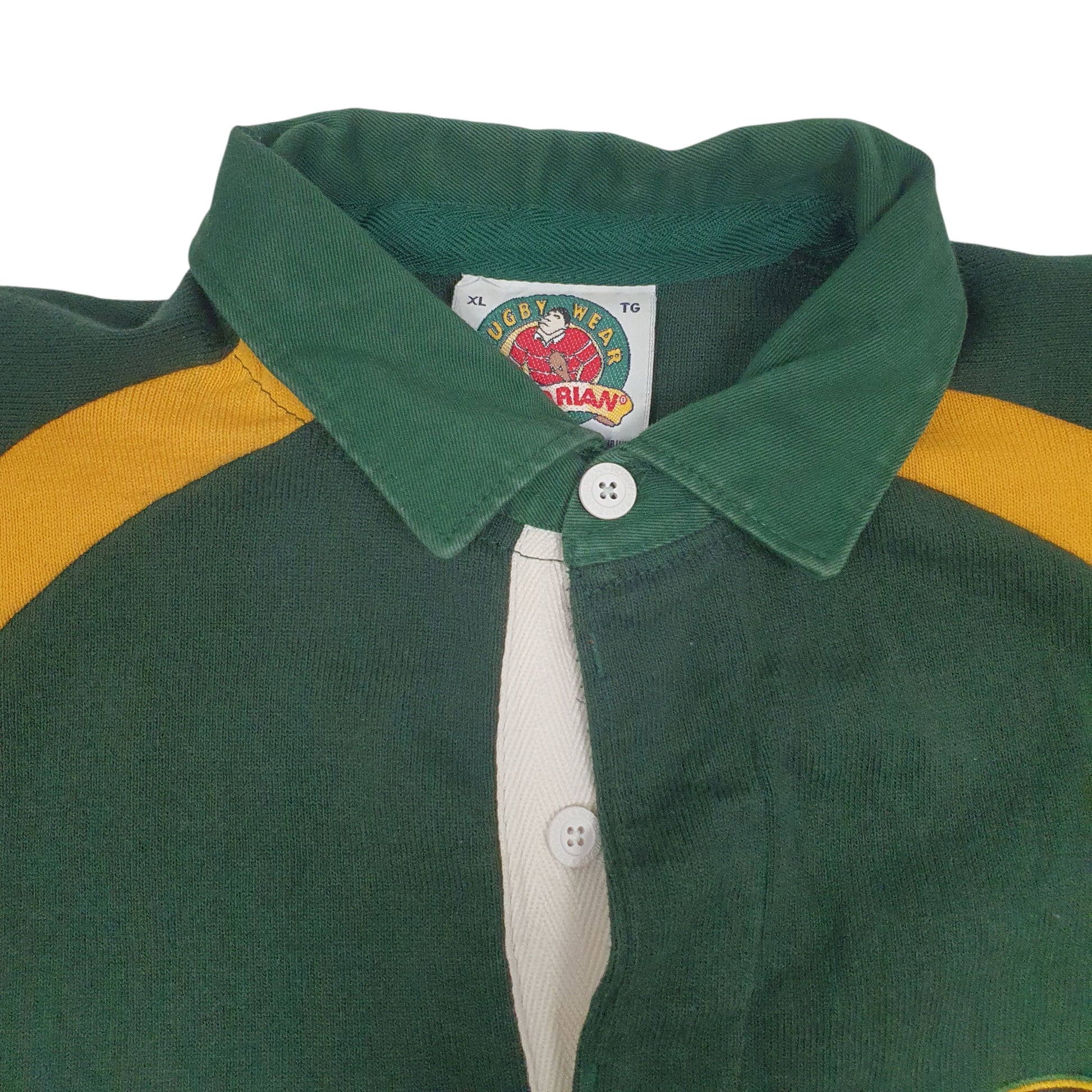 Mens Green Barbarian Rugby Crewneck Polo Shirt