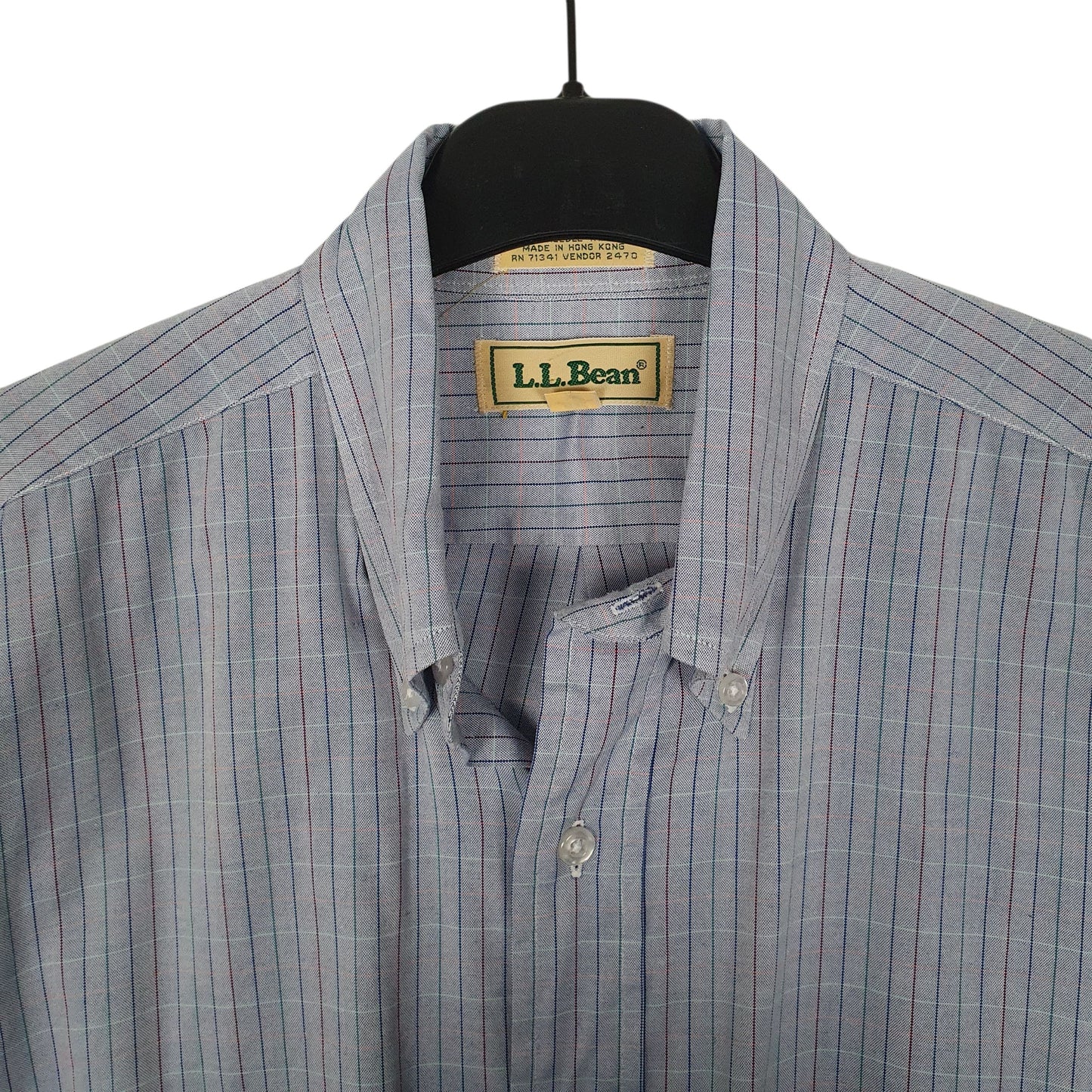 Mens Blue L.L.Bean Vintage 90s  Shirt