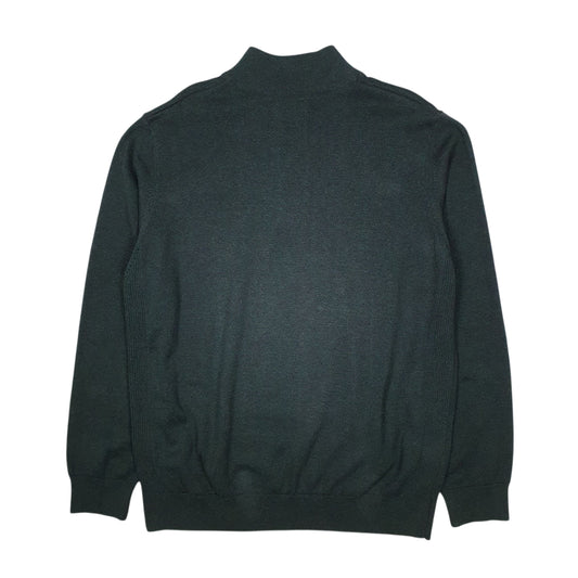 Mens Green Barbour  Quarter Zip Jumper