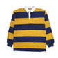 Mens Navy Barbarian Rugby Long Sleeve Polo Shirt