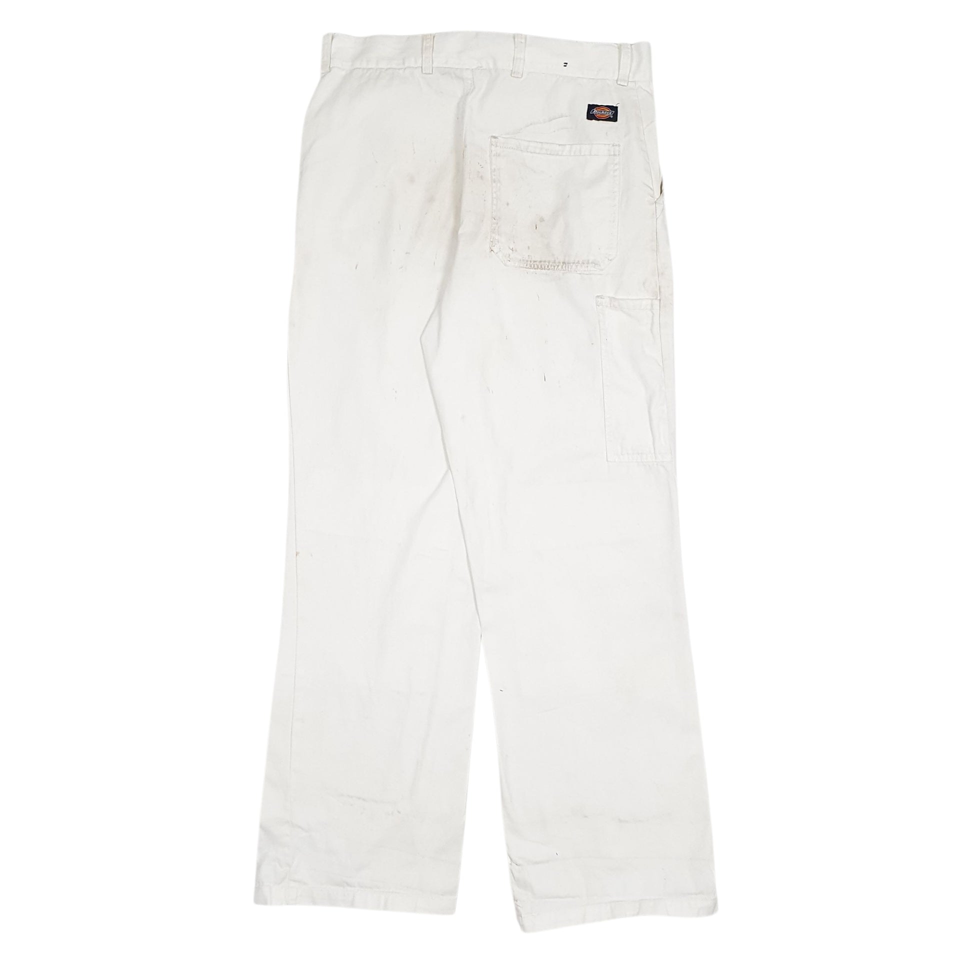 Mens White Dickies   Jeans