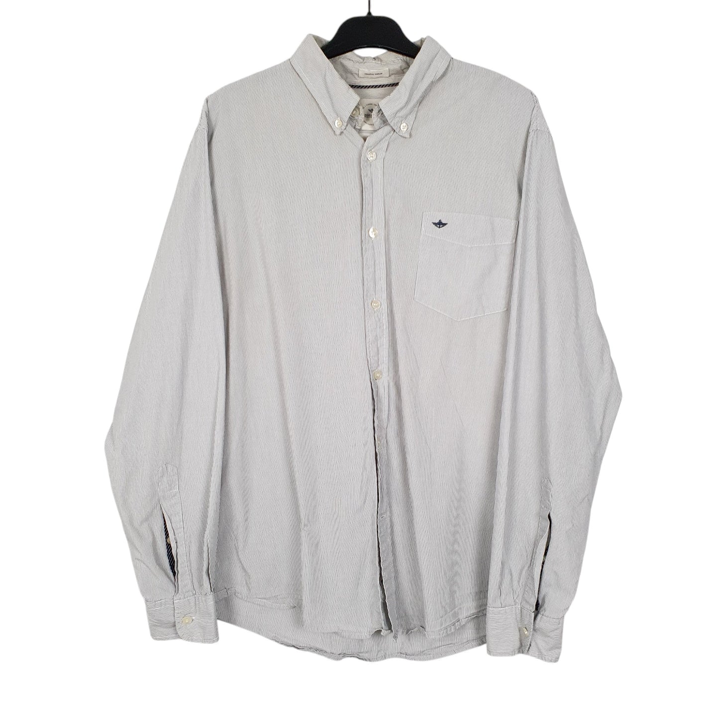 Mens Blue Dockers Coastal Poplin Long Sleeve Shirt