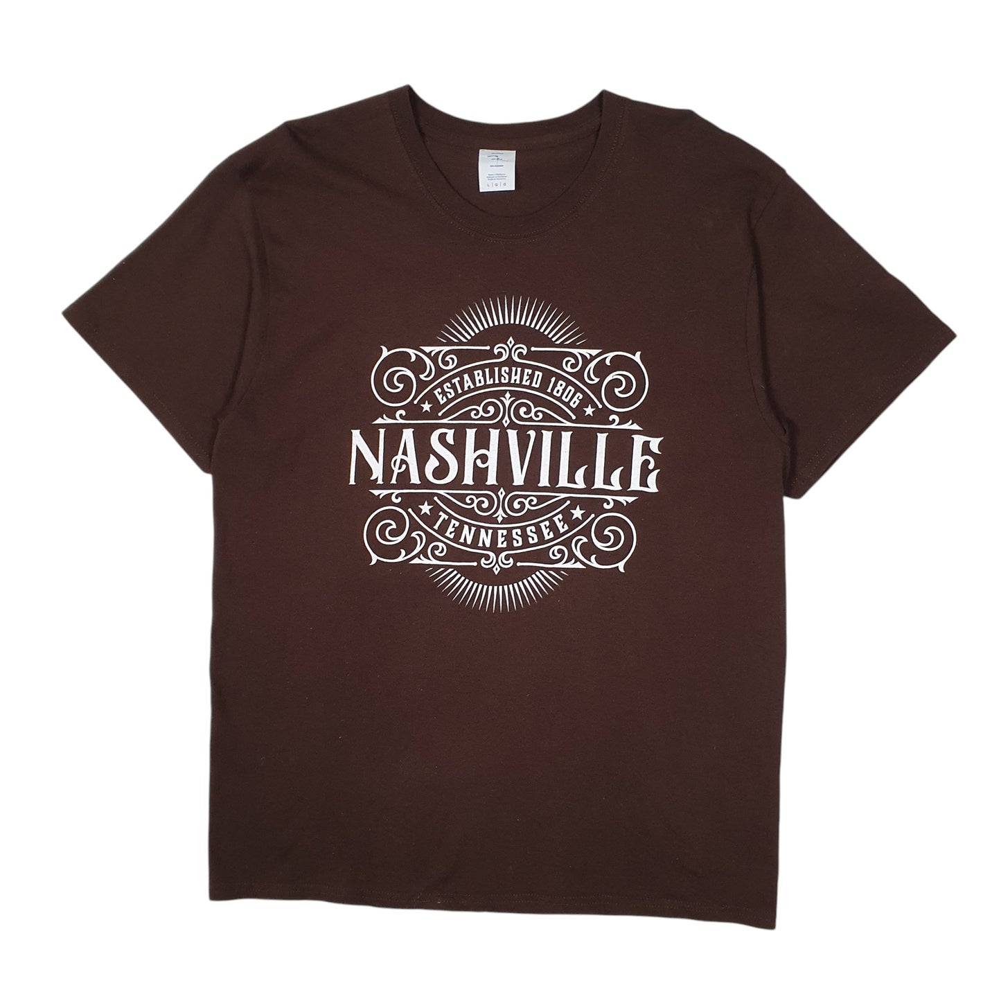 Mens Brown Port & Company Nashville Tennessee Short Sleeve T Shirt