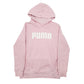 Womens Pink Puma Spellout Hoodie Jumper