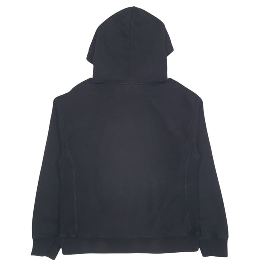 Womens Black Champion Reverse Weave Spellout Hoodie Jumper