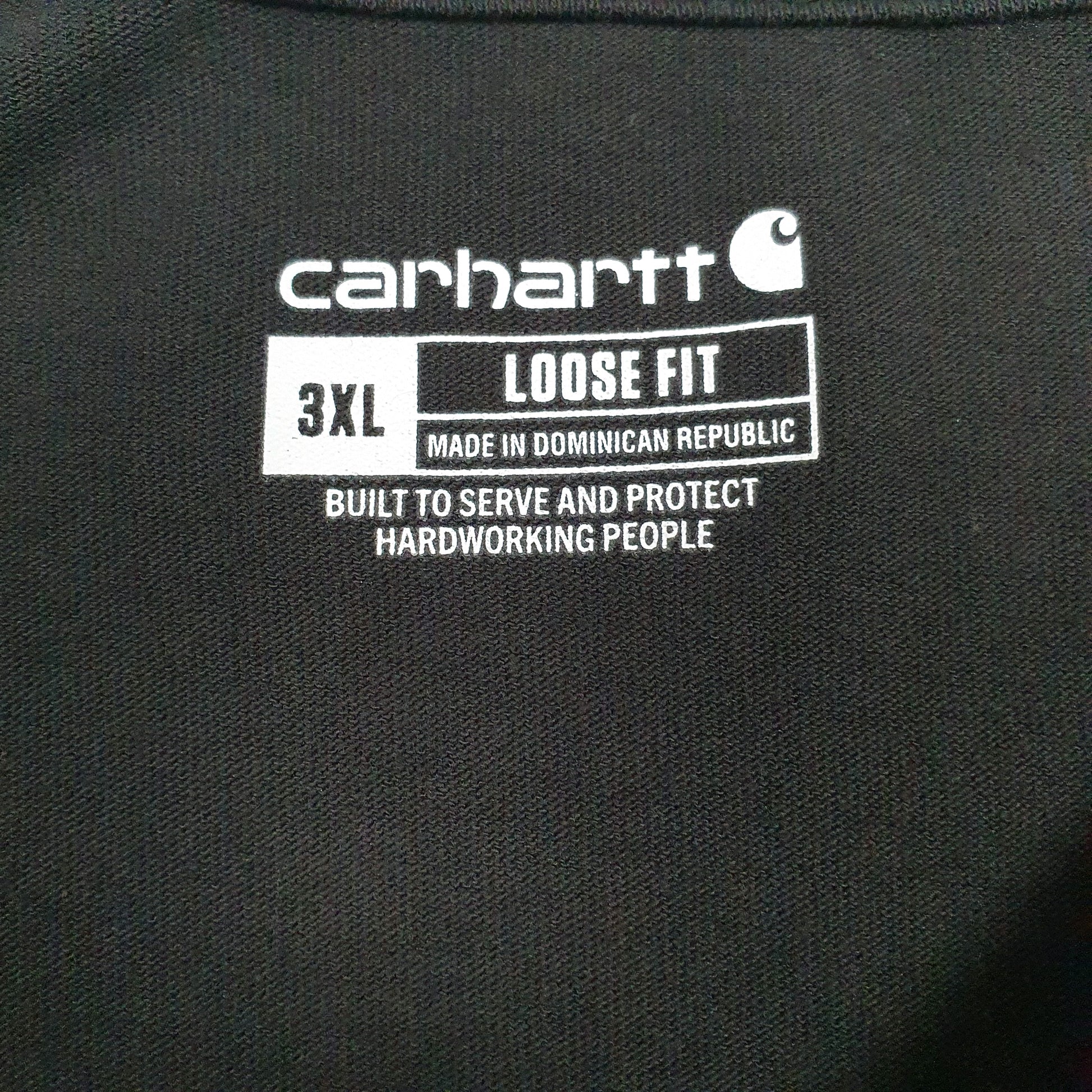 Mens Black Carhartt   T Shirt
