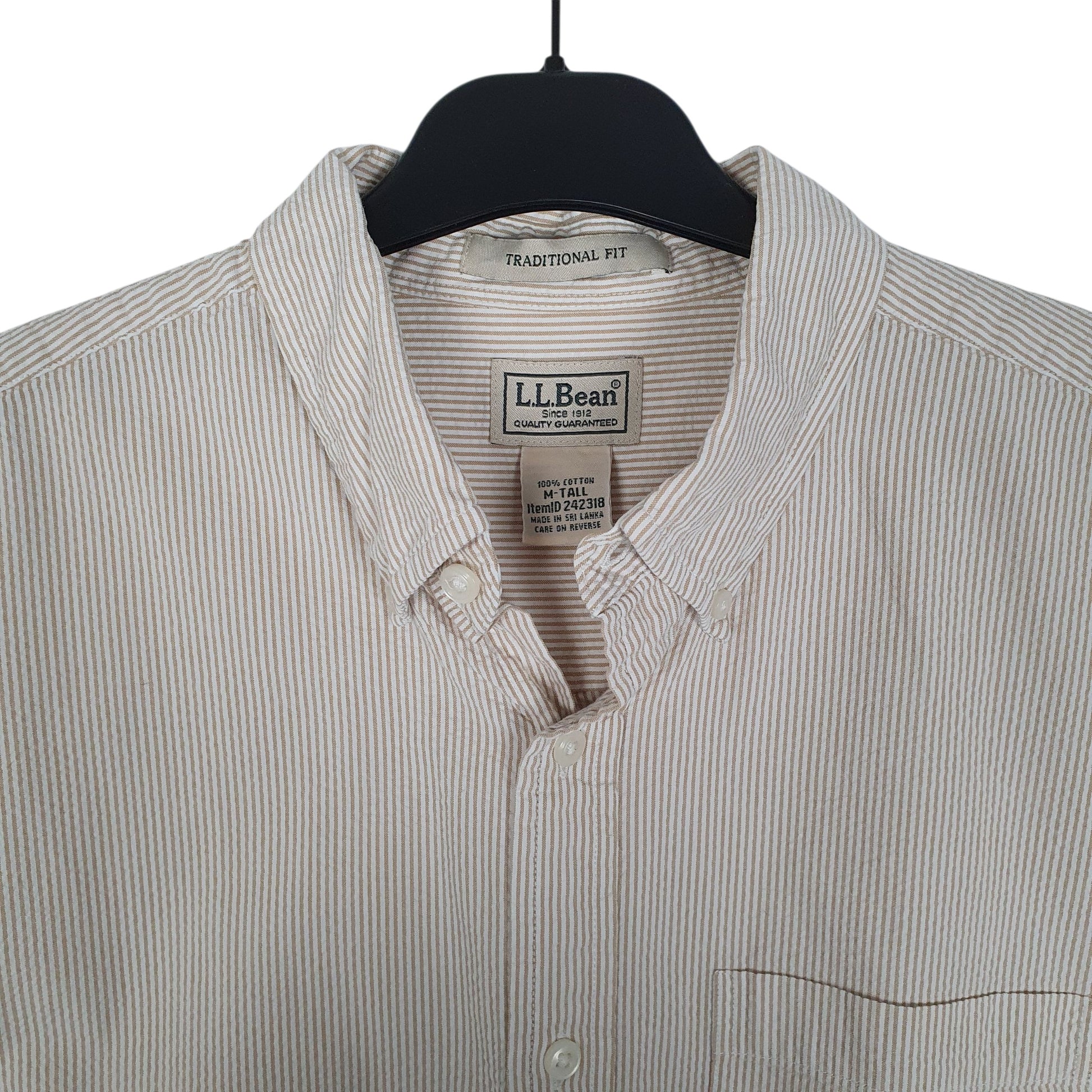 Mens Beige L.L.Bean Tall  Shirt