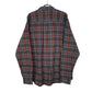 Mens Grey L.L.Bean Thick Flannel Plaid  Shirt