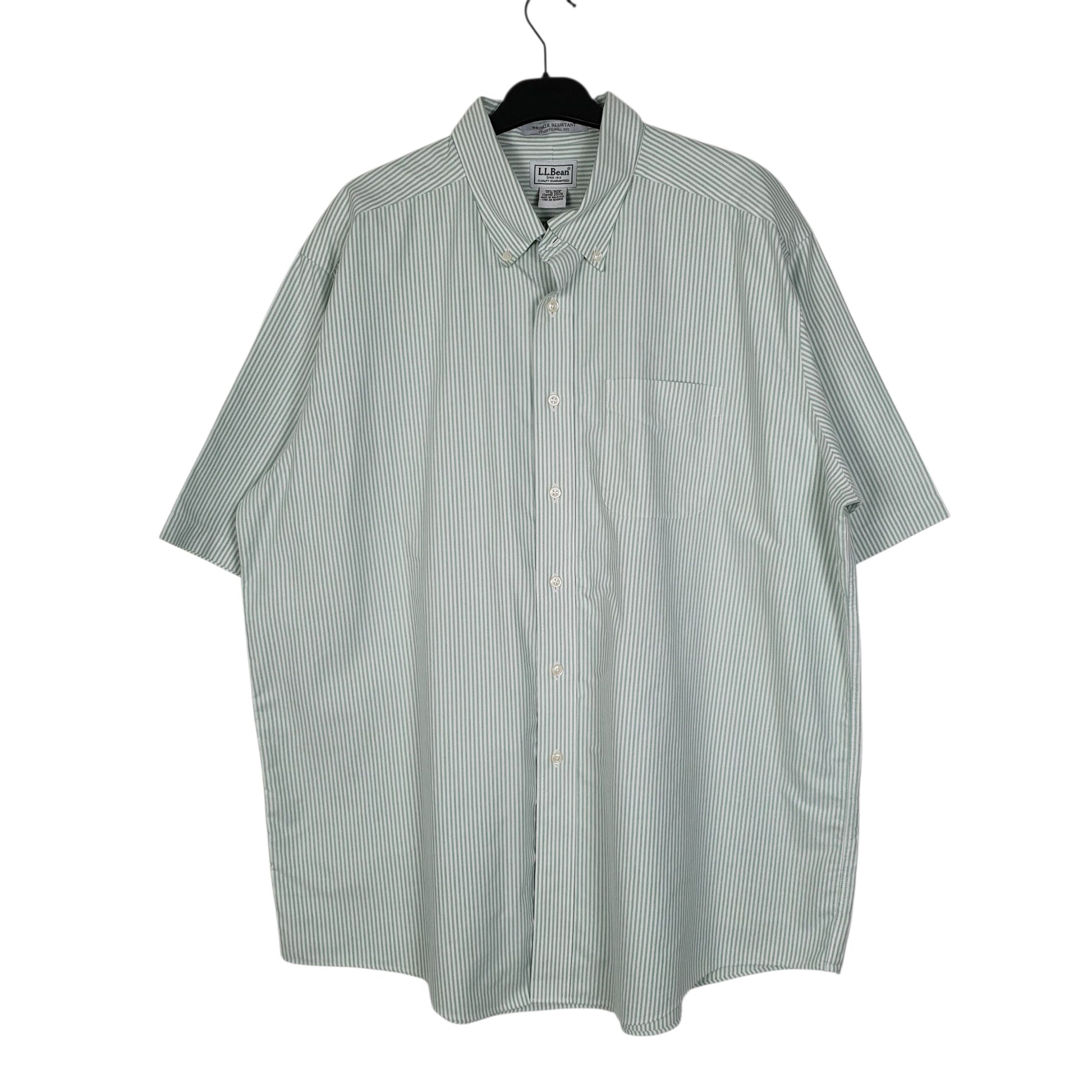 Mens Green L.L.Bean  Short Sleeve Shirt