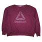Womens Burgundy Reebok Baggy Loose Fit Crewneck Jumper