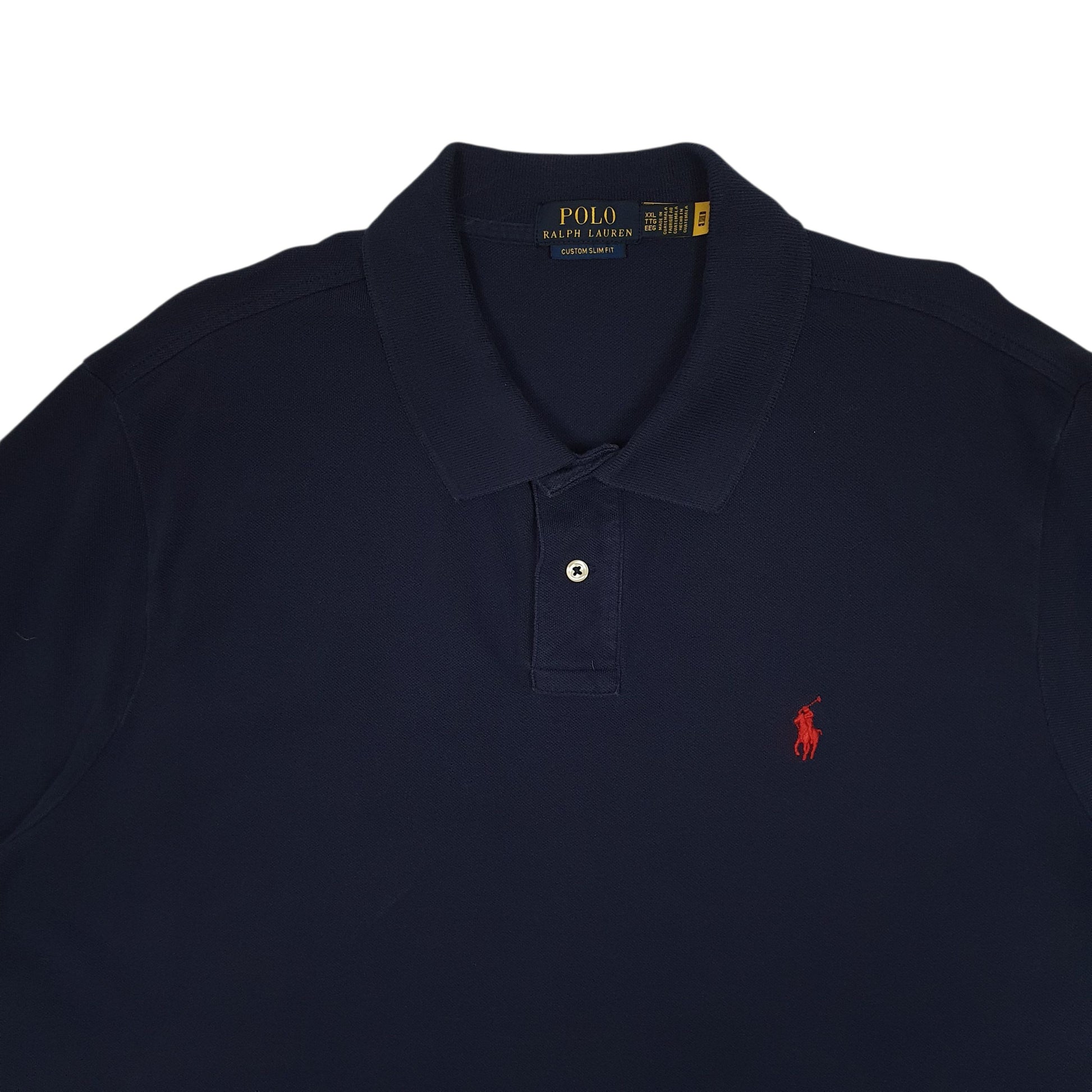 Mens Navy Polo Ralph Lauren Custom Slim Fit  Polo Shirt