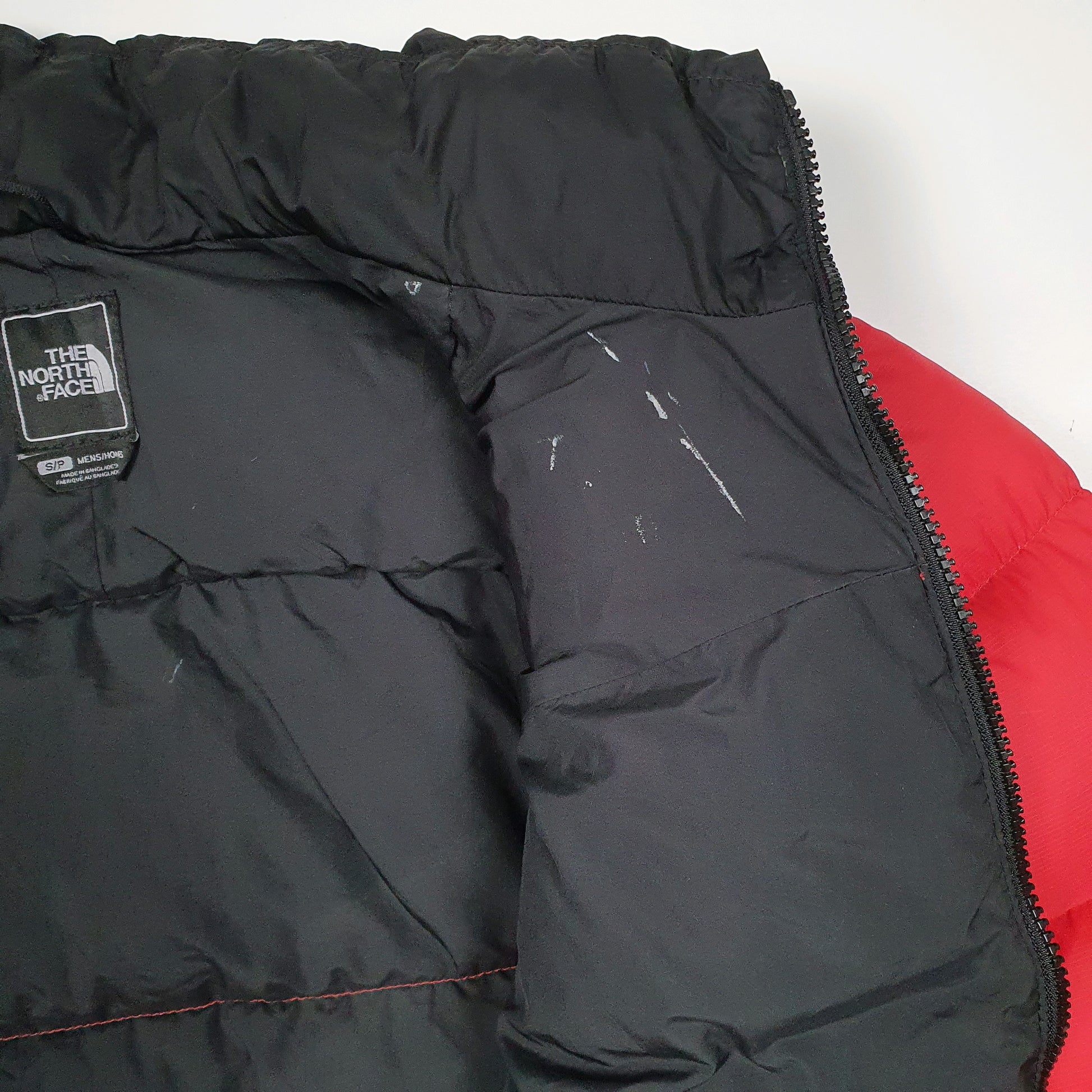 Mens Red The North Face Nuptse  Coat