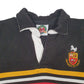 Mens Black Barbarian Rugby Hoodie Polo Shirt