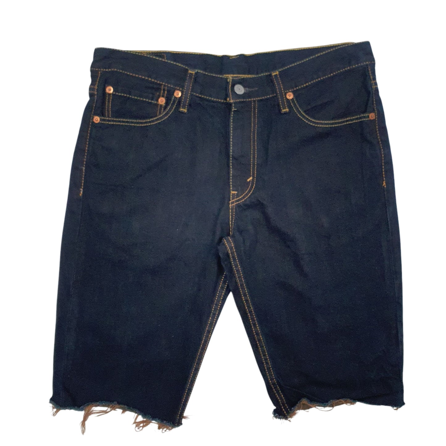 Mens Navy Levis 511 Cutoff Denim Shorts