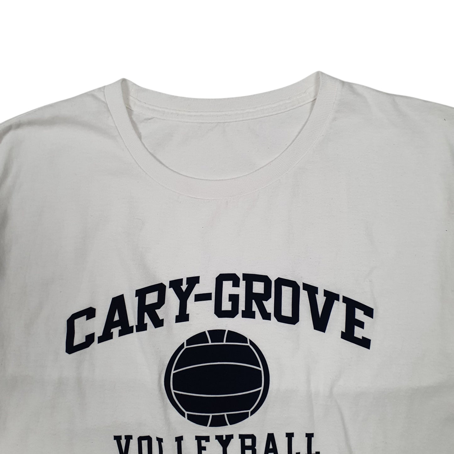 Mens White Unbranded Cary Grove Volleyball  T Shirt