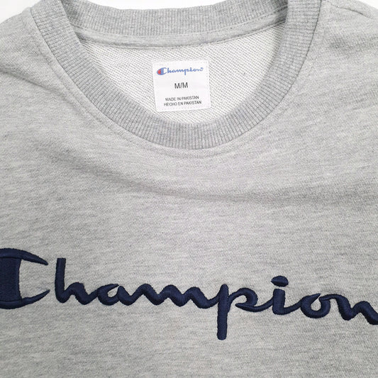 Mens Grey Champion  Crewneck Jumper