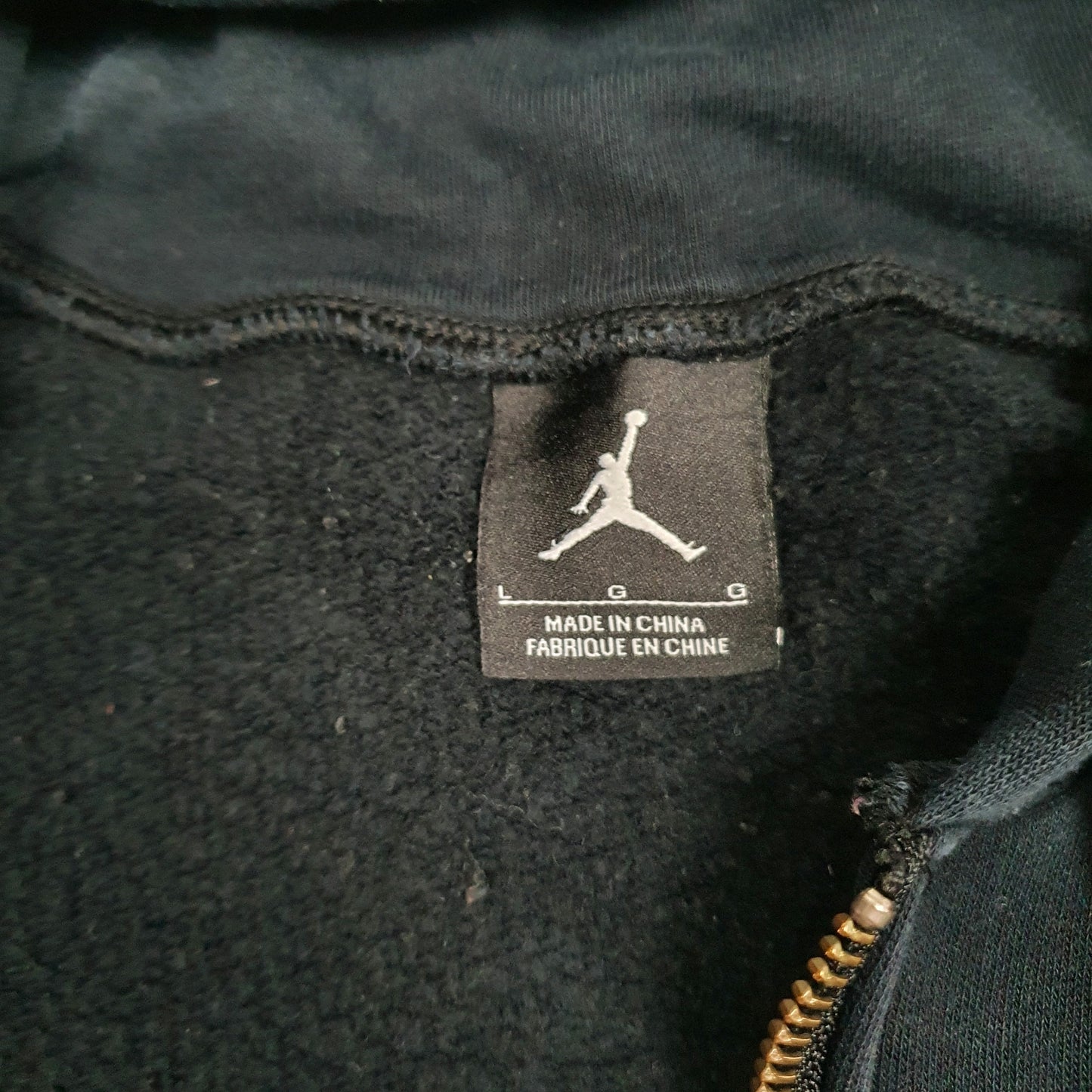 Mens Black Air Jordan  Full Zip Jumper