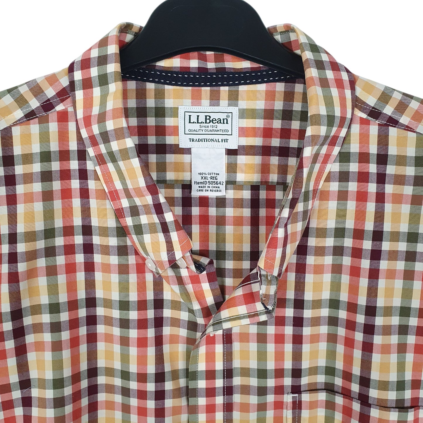 Mens Orange L.L.Bean   Shirt
